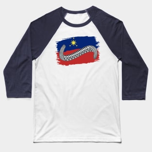 Philippine Flag Tribal line Art / Baybayin word HA Baseball T-Shirt